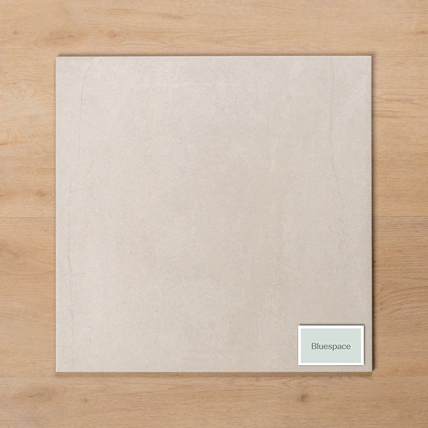 Burleigh White External Cushioned Edge Porcelain Tile 450x450mm - The Blue Space