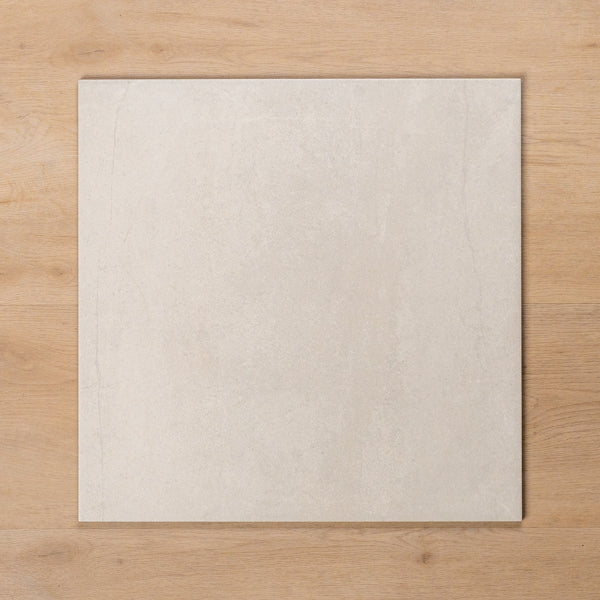 Burleigh White External Cushioned Edge Porcelain Tile 450x450mm - The Blue Space