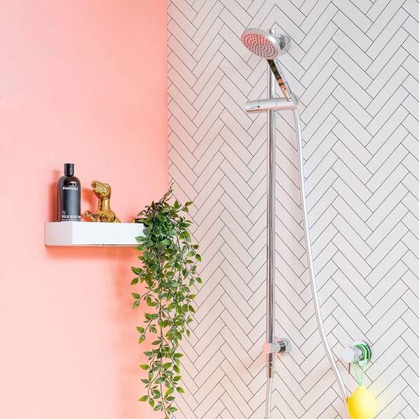 Clark Round Rail Shower (Top Inlet) - Chrome at the blue space