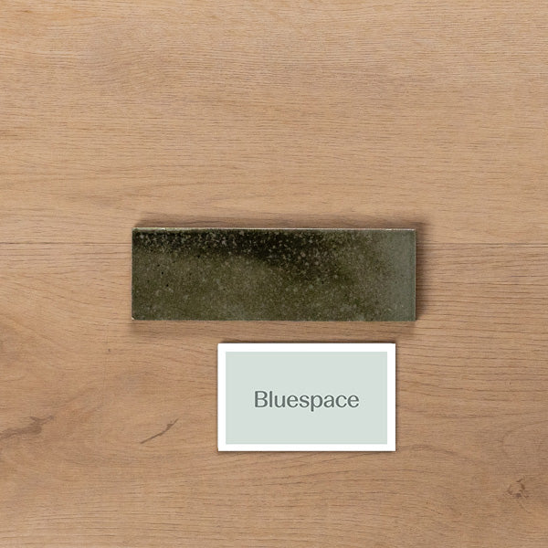 Sicily Grigio Charcoal Gloss Cushioned Edge Porcelain Tile 50x150mm - The Blue Space