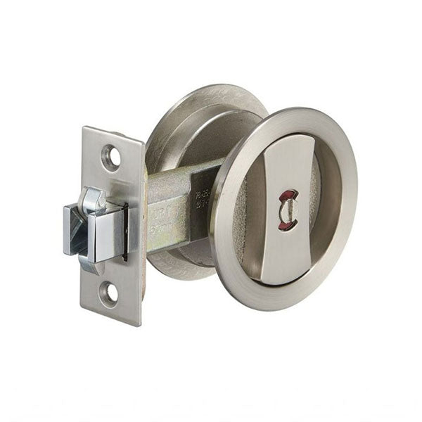 Zanda Round Cavity Sliding Privacy Door Handle Kit Stainless Steel