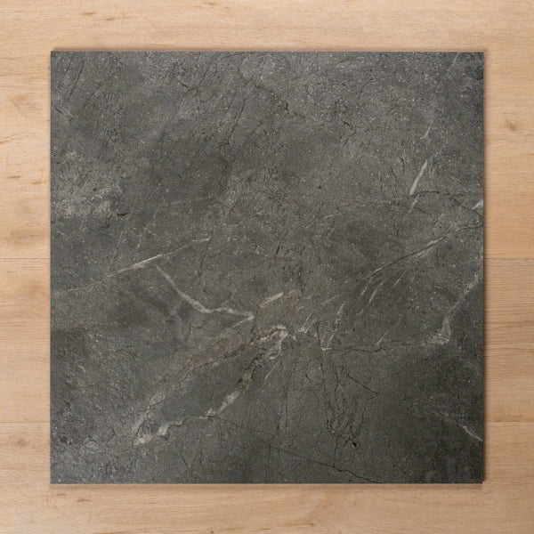 Casuarina Charcoal Honed Porcelain Tile 600x600mm - The Blue Space