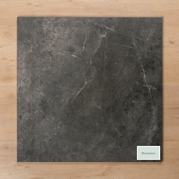 Casuarina Charcoal Matt P4 Porcelain Tile 600x600mm - The Blue Space