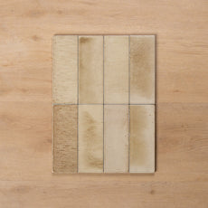 Sicily Beige Gloss Cushioned Edge Porcelain Tile 75x200mm Straight Pattern - The Blue Space