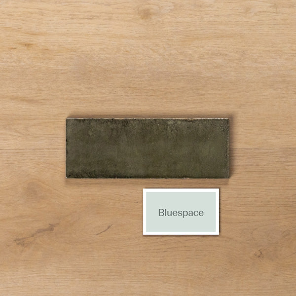 Sicily Grigio Charcoal Gloss Cushioned Edge Porcelain Tile 75x200mm - The Blue Space