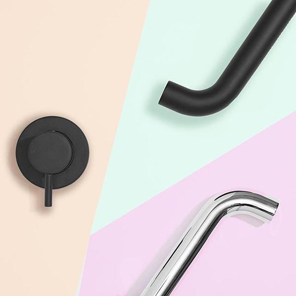 Clark Round Pin Wall Mixer - Matte Black