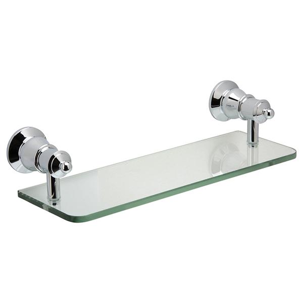 Fienza Lillian Glass Shelf - Chrome Online at The Blue Space