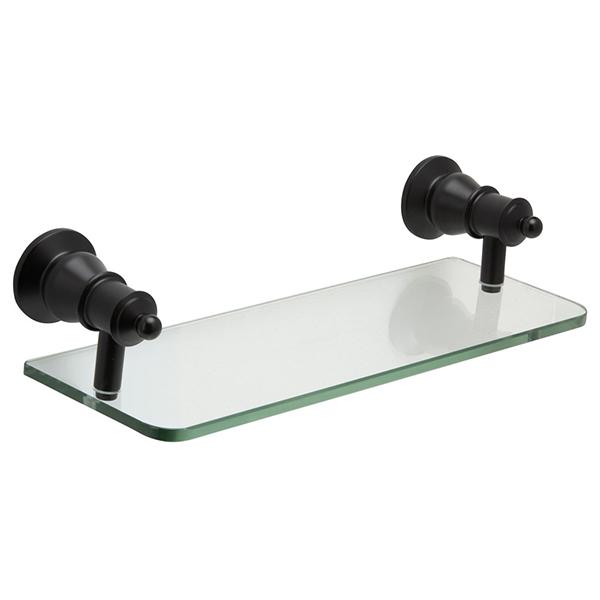 Fienza Lillian Glass Shelf - Matte Black Online at The Blue Space