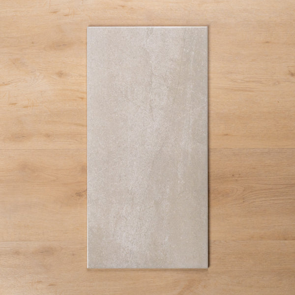 Burleigh Silver Gloss Cushioned Edge Ceramic Tile 300x600mm - The Blue Space