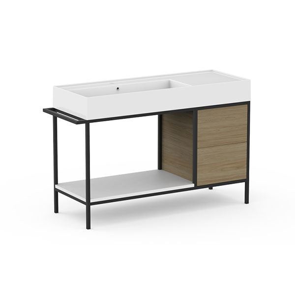 ADP Antonio Floor Mount Vanity 1200mm Left Offset Bowl at The Blue Space