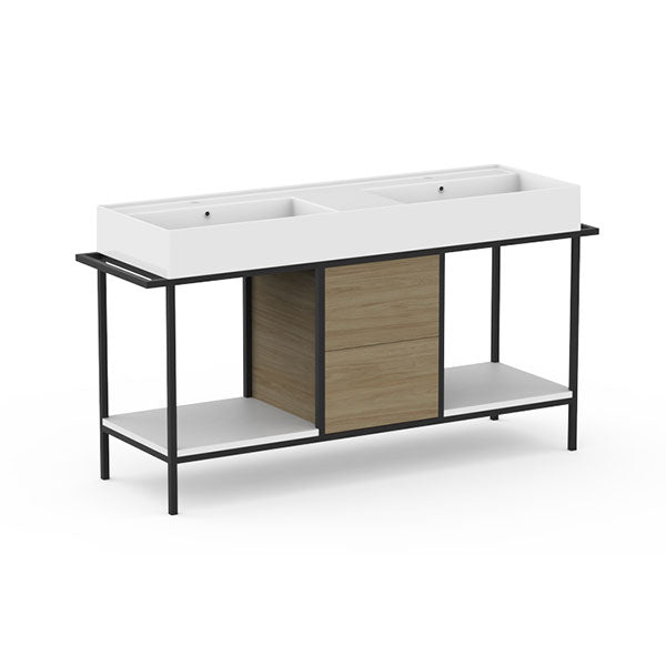 ADP Antonio Floor Mount Vanity 1400mm Double Bowl at The Blue Space