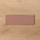 Coolum Pink Gloss Cushioned Edge Ceramic Tile 82x257mm - The Blue Space