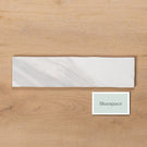Perisher White Marble Gloss Cushioned Edge Ceramic Subway Tile 75x300mm - The Blue Space