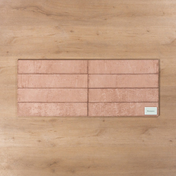 Tenerife Rosa Gloss Cushioned Edge Ceramic Tile 107x530mm Straight Pattern - The Blue Space