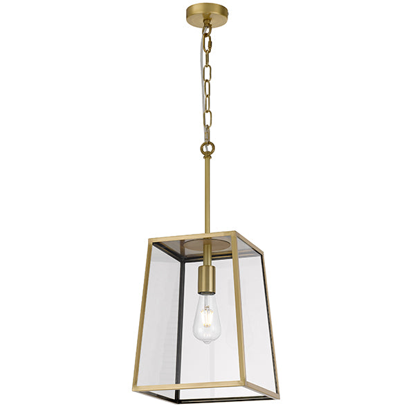 Telbix Cantena ES 25cm Pendant Antique Brass The Blue Space | Brass long pendant lights