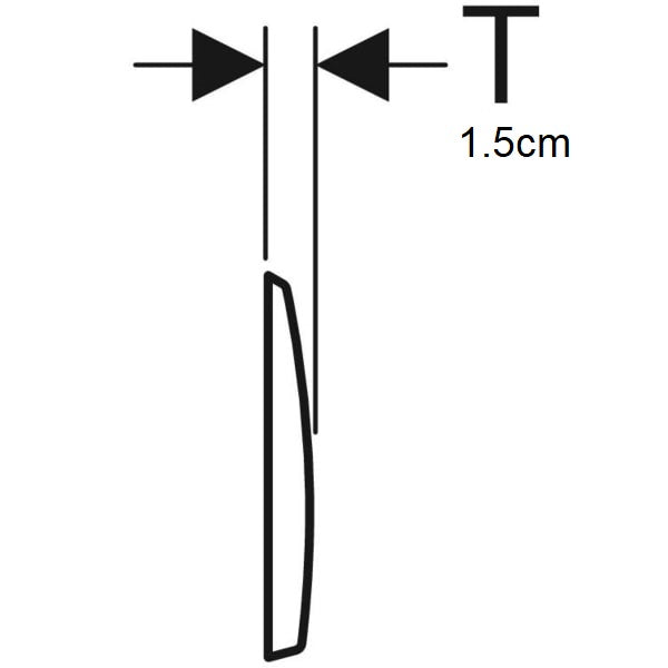 Kappa 50 Dual Flush Plate - White Technical Drawing T - The Blue Space