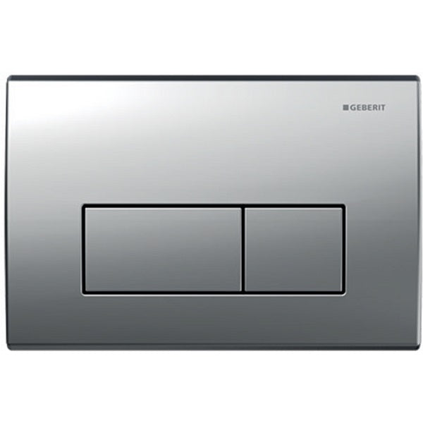 Geberit Kappa 50 Dual Flush Plate Satin Chrome | Geberit toilets online at The Blue Space