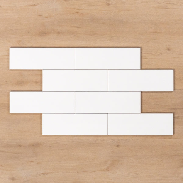 Wategos Gloss White 100x300mm Brick Pattern - The Blue Space