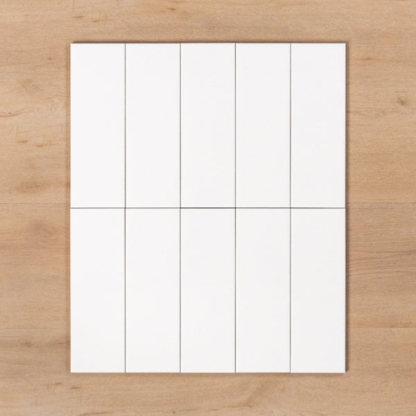 Wategos Gloss White 100x300mm Straight Pattern - The Blue Space