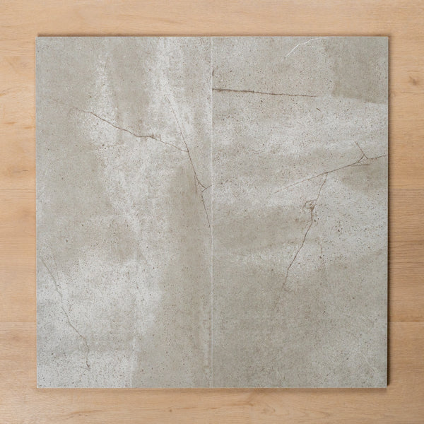 Discovery Urban Grey Gloss Rectified Ceramic Tile 300x600mm Double - The Blue Space