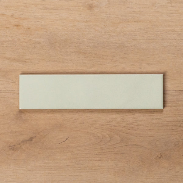 Whitehaven Green Wavy Satin Ceramic Subway Tile 68x280mm