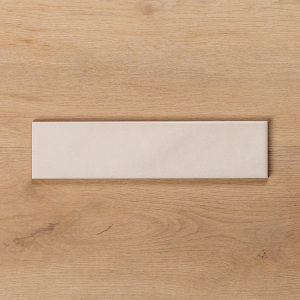Whitehaven Cream Wavy Satin Ceramic Subway Tile 68x280mm