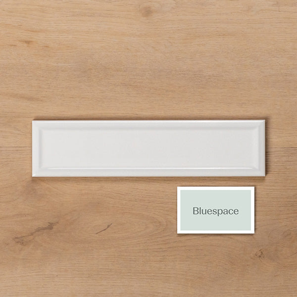 Whitehaven White Gloss Frame Ceramic Subway Tile 68x280mm - The Blue Space