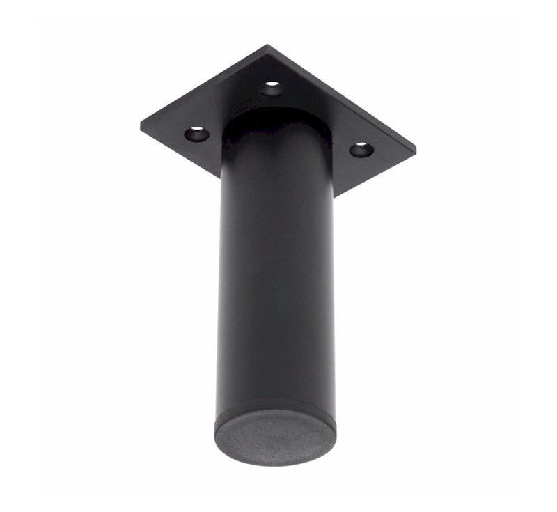 Fienza Hampton Round Adjustable 120mm Leg Matte Black