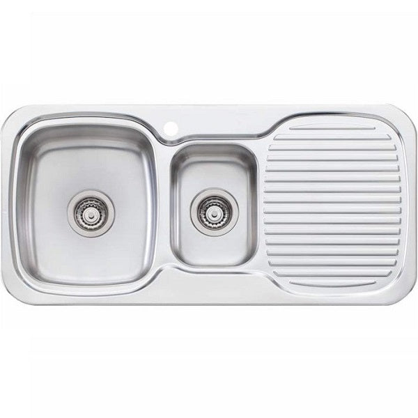 Oliveri LakeLand 1 & 1/2 bowl topmount sink R/H drainer 1TH - The Blue Space
