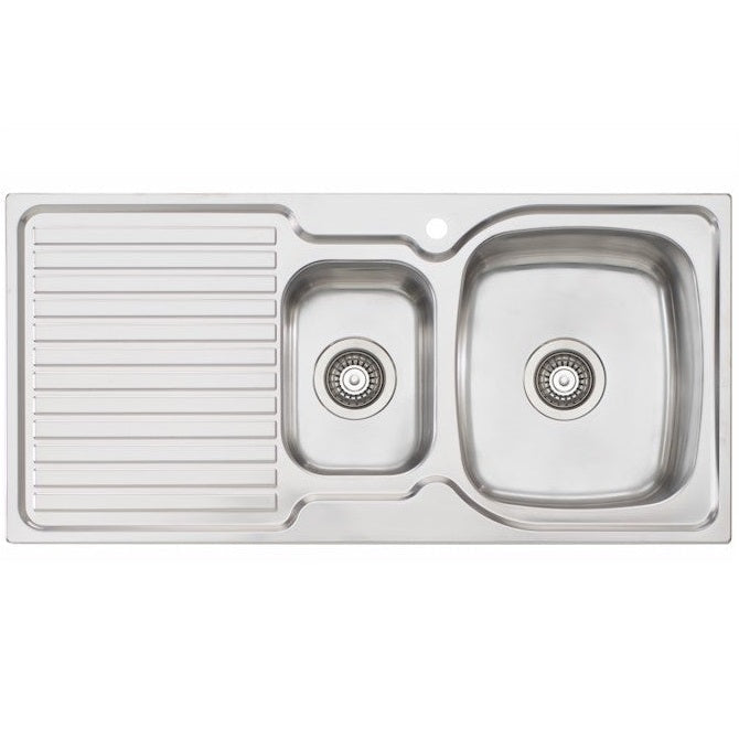 Oliveri Endeavour 1 & 1/2 bowl topmount sink drainer