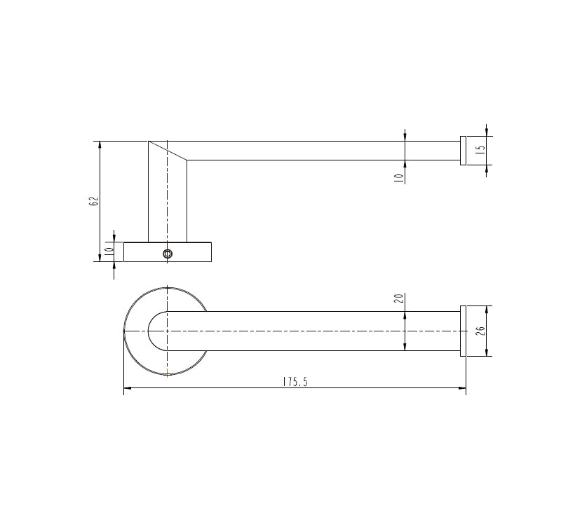 Technical Drawing: Eva Toilet Paper Holder Chrome