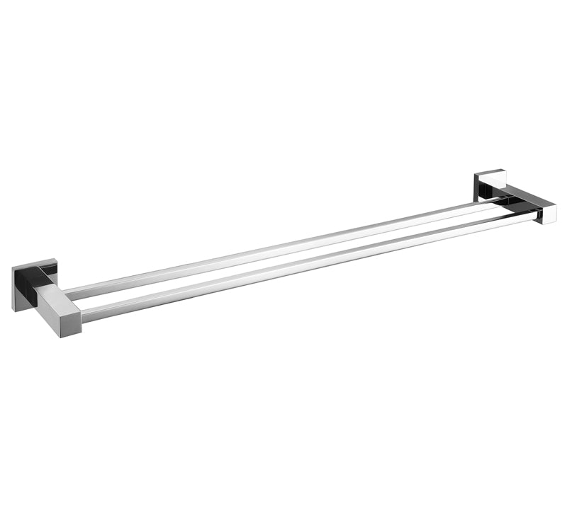 Modern National Luxe Double Towel Rail Chrome | The Blue Space