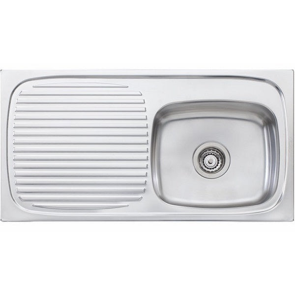 Oliveri Ultraform single bowl topmount sink L/H drainer NTH - The Blue Space