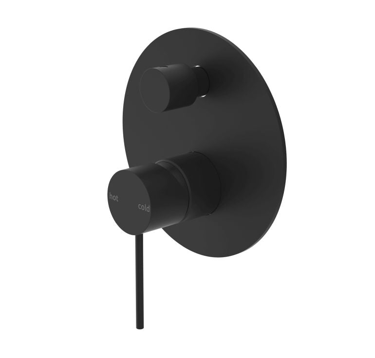 Nero Mecca Shower Mixer With Diverter Matte Black | The Blue Space
