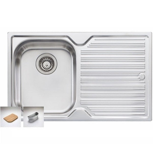 Oliveri Diaz single bowl topmount sink with R/H drainer NTH - The Blue Space