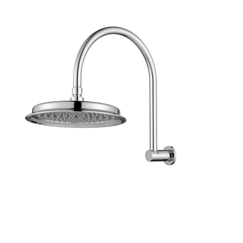 Modern National Montpellier Shower Arm and Rose - Chrome | The Blue Space
