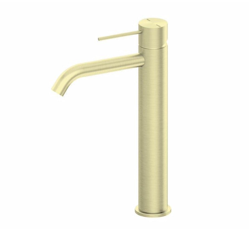 Nero Mecca Tall Basin Mixer Brushed Gold | The Blue Space