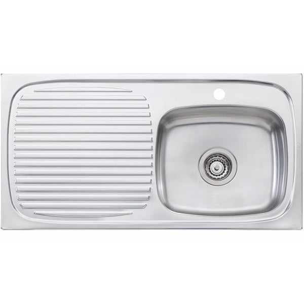 Oliveri Ultraform single bowl topmount sink L/H drainer 1TH - The Blue Space