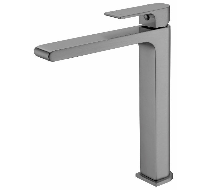 Nero Bianca Tall Basin Mixer Gun Metal Grey | The Blue Space