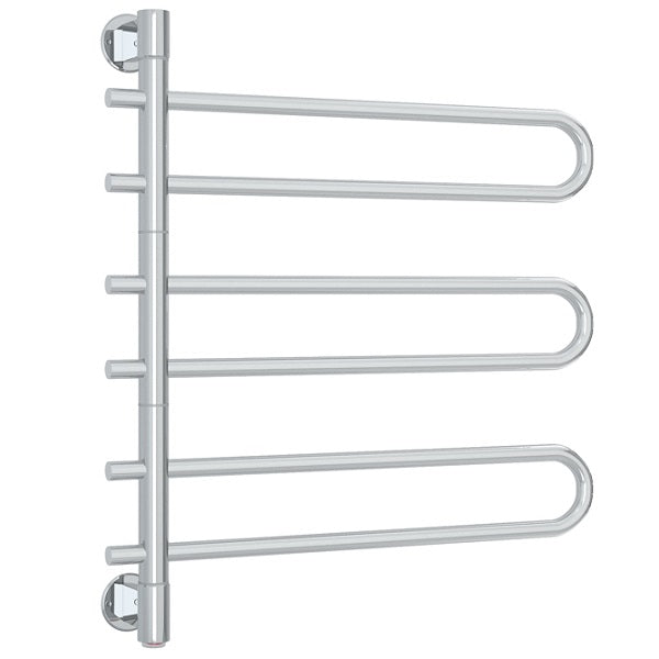 Thermorail Swivel Round 6 Bar heated 675x740 - Polished - The Blue Space