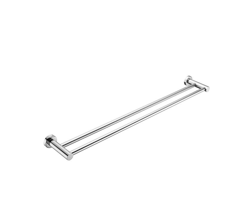 Nero Mecca Double Towel Rail 800mm Chrome