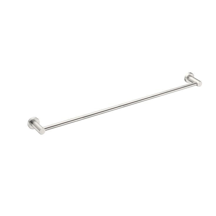 Nero Mecca Single Towel Rail 600mm Brushed Nickel | The Blue Space