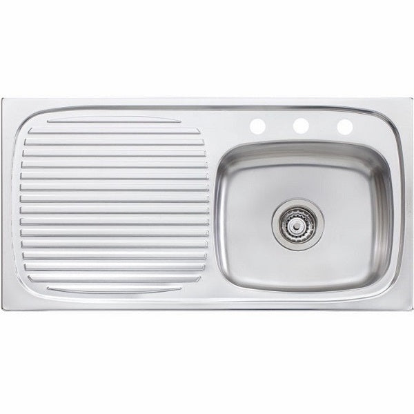 Oliveri Ultraform single bowl topmount sink L/H drainer 3TH - The Blue Space