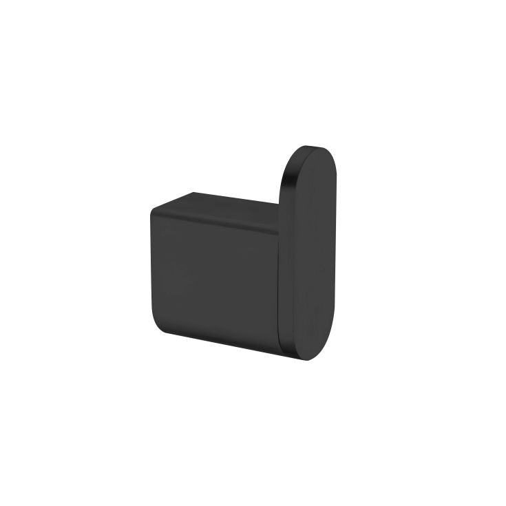 Nero Bianca Robe Hook Matte Black | The Blue Space