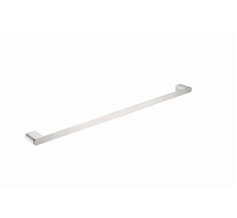Nero Bianca Single Towel Rail 800mm Brushed Nickel | The Blue Space