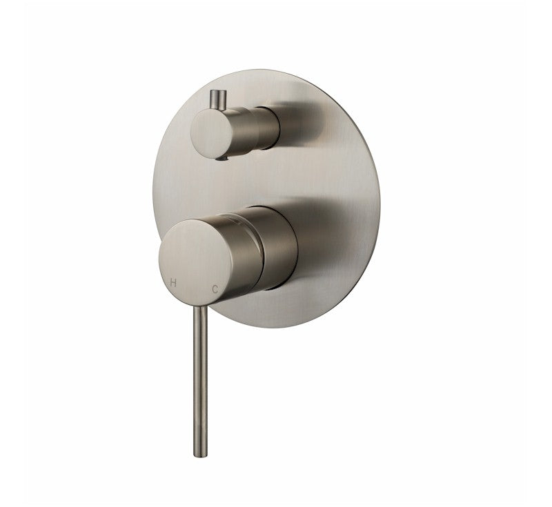 Modern National Star Mini Shower Divertor Matte Brushed Nickel | The Blue Space