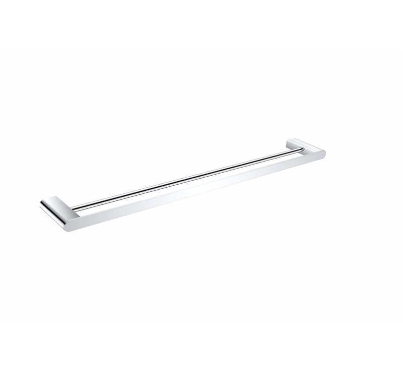 Nero Bianca Double Towel Rail 800mm Chrome | The Blue Space