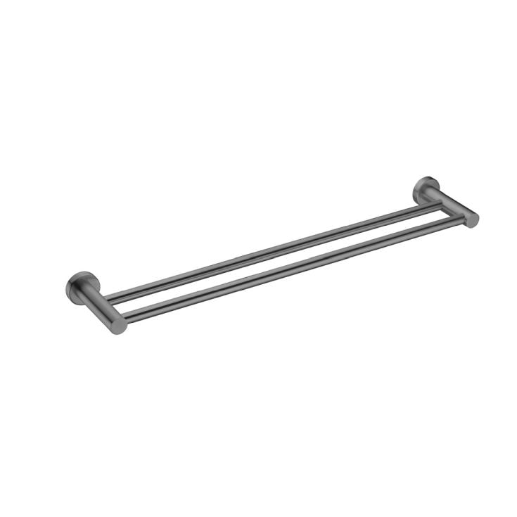 Nero Mecca Double Towel Rail 600mm Gun Metal | The Blue Space