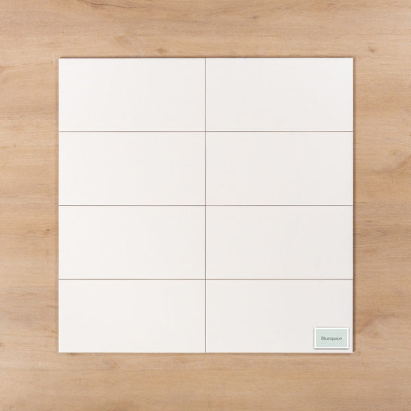 Flinders Satin White 200x400mm Straight Pattern - The Blue Space