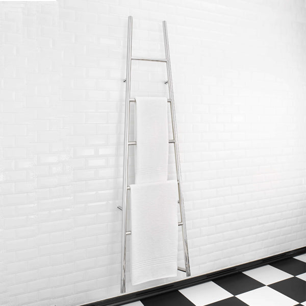 Thermogroup Jeeves Tangent L Heated Towel Rail - Chrome in bathroom setting